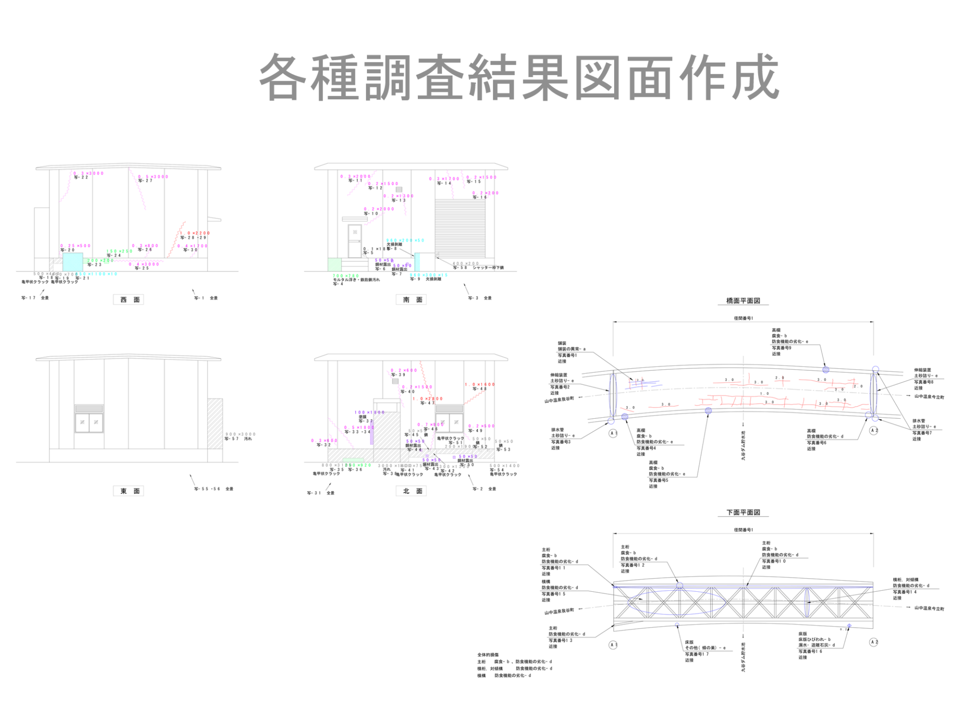 CAD3.各種調査結果図面作成